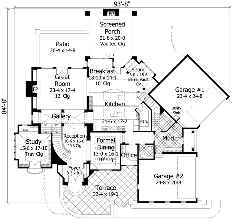House Plan 42670 Level One
