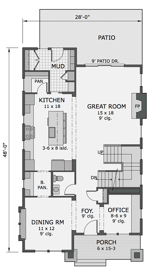 House Plan 42673 Level One