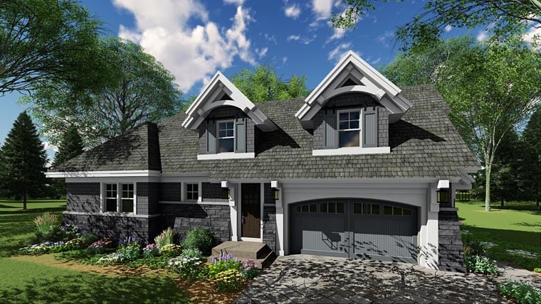 Bungalow, Cottage, Country, Craftsman, Tudor Plan with 2465 Sq. Ft., 3 Bedrooms, 3 Bathrooms, 2 Car Garage Picture 4