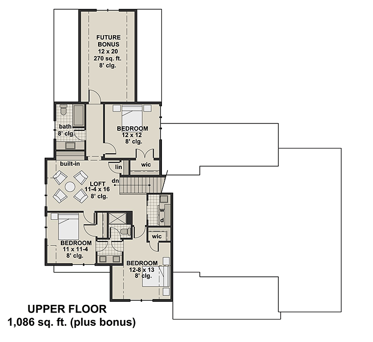 House Plan 42687 Level Two