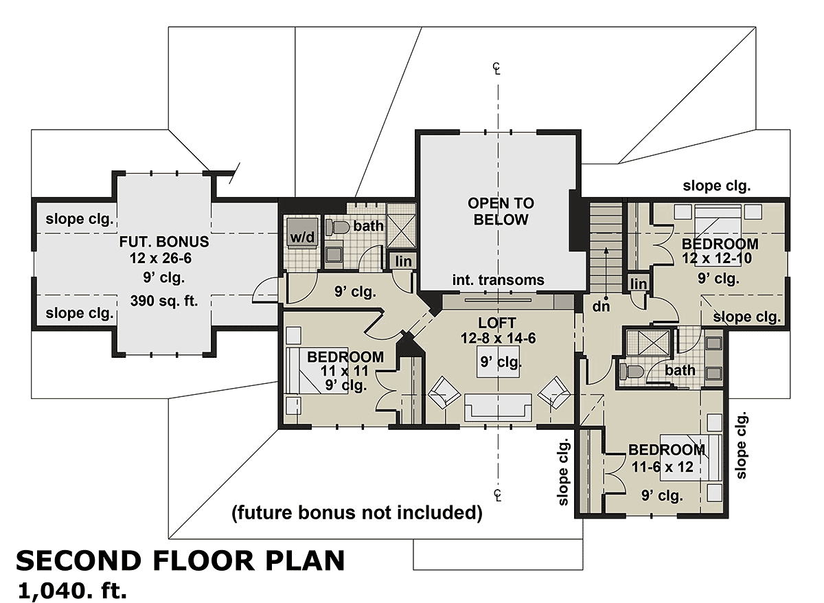 House Plan 42699 Level Two