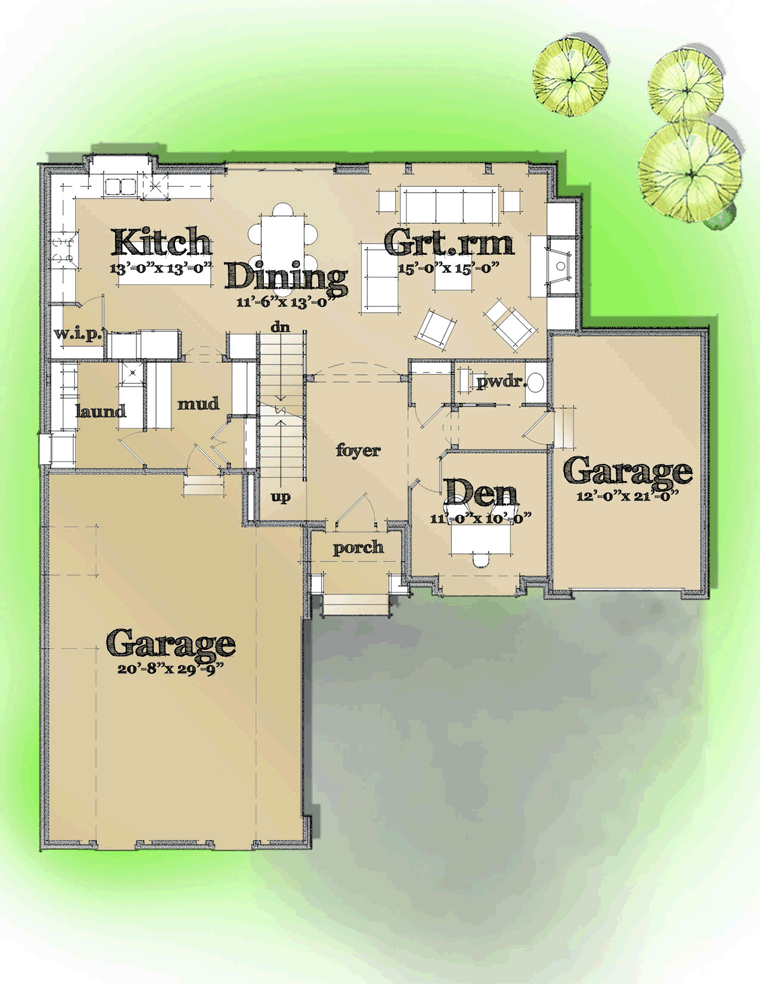 House Plan 42812 Level One