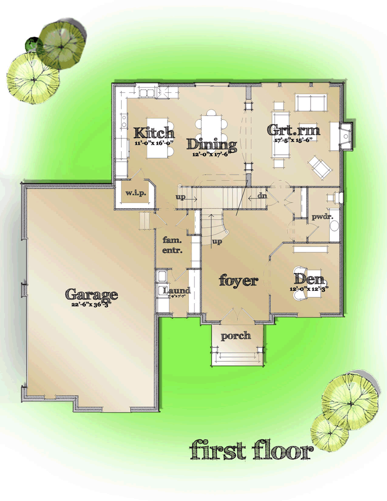 House Plan 42822 Level One