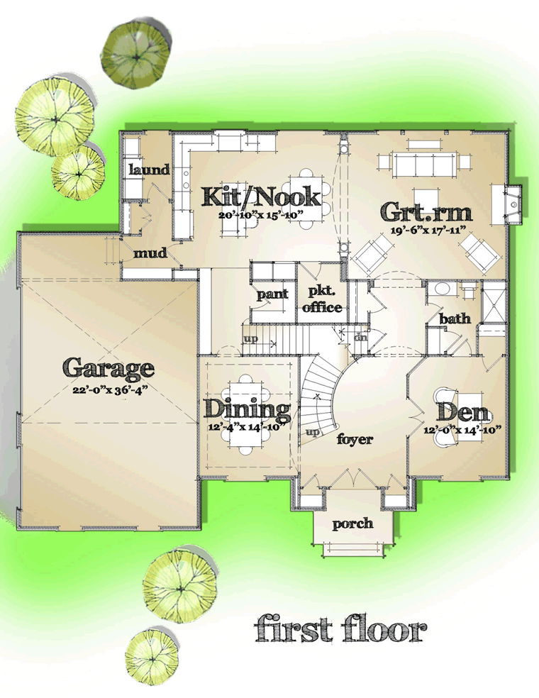 House Plan 42823 Level One