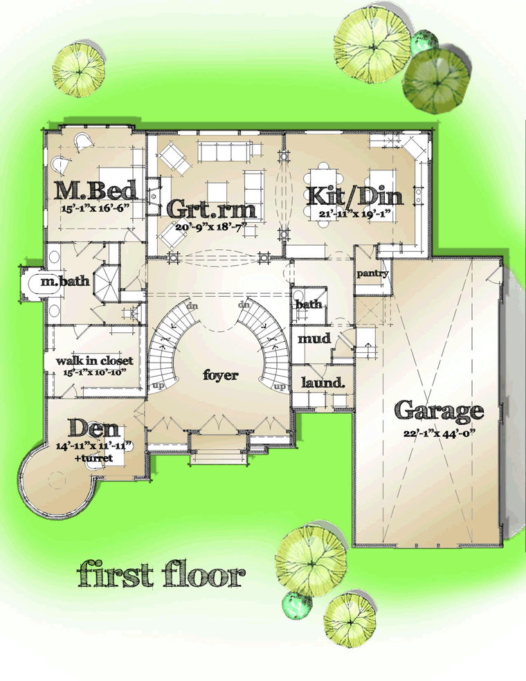House Plan 42825 Level One