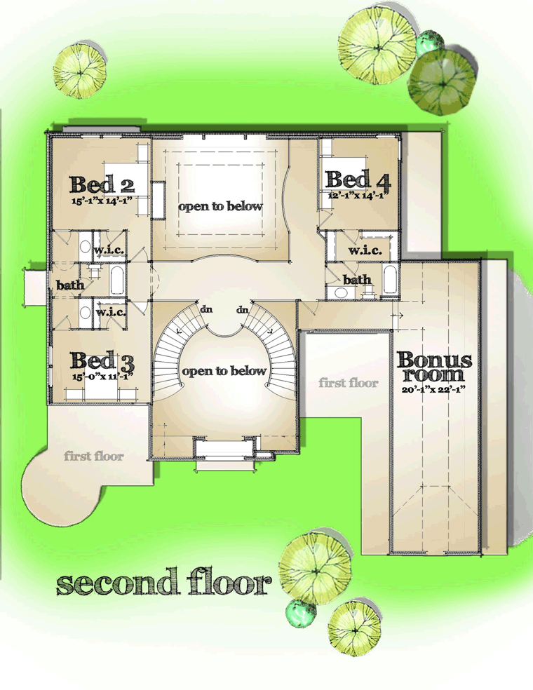 House Plan 42825 Level Two