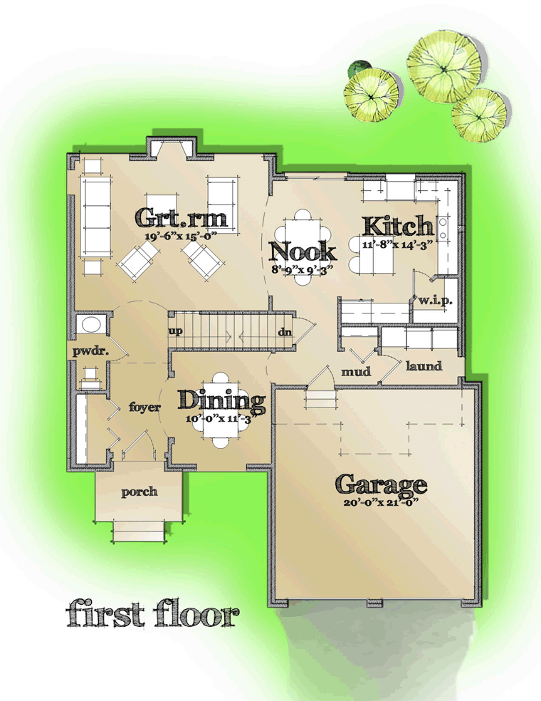House Plan 42828 Level One
