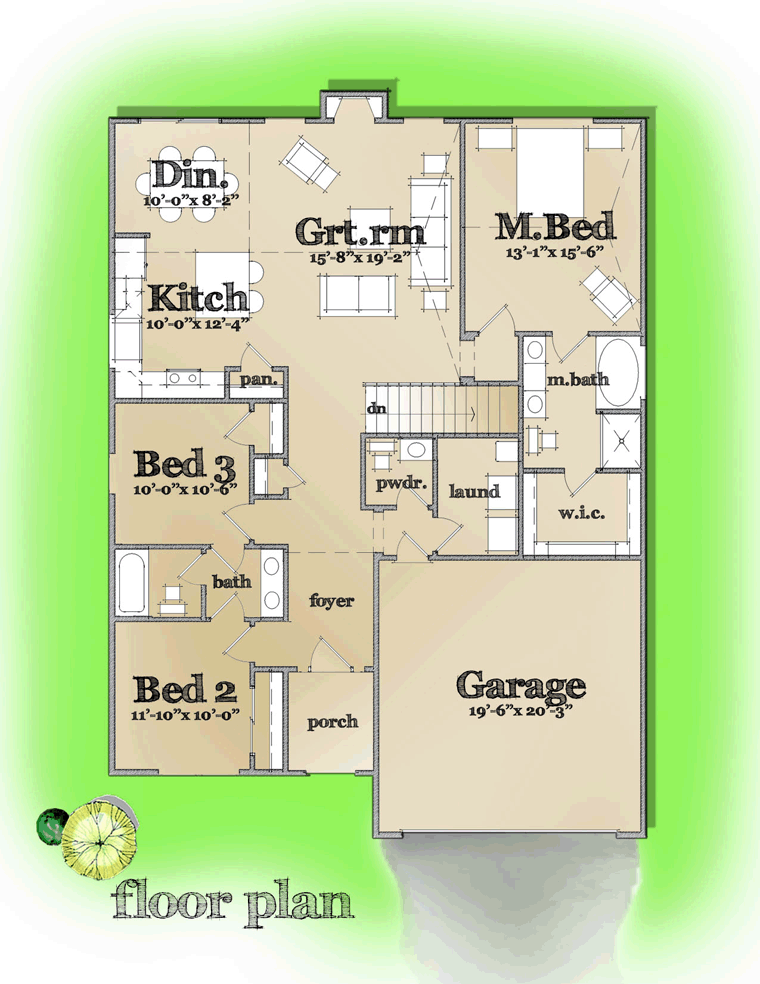 House Plan 42829 Level One