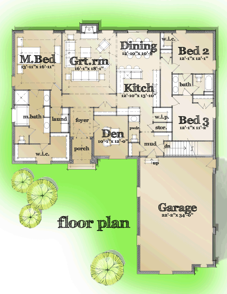 House Plan 42830 Level One