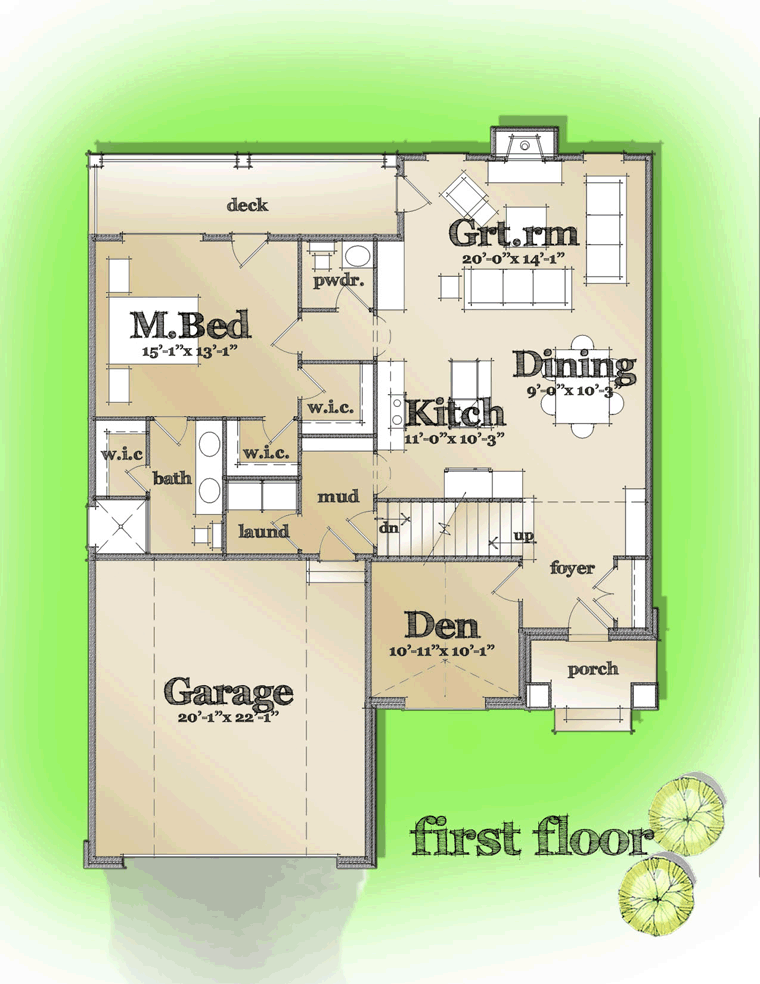 House Plan 42834 Level One