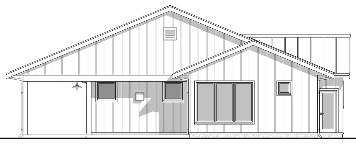 House Plan 42901 Rear Elevation