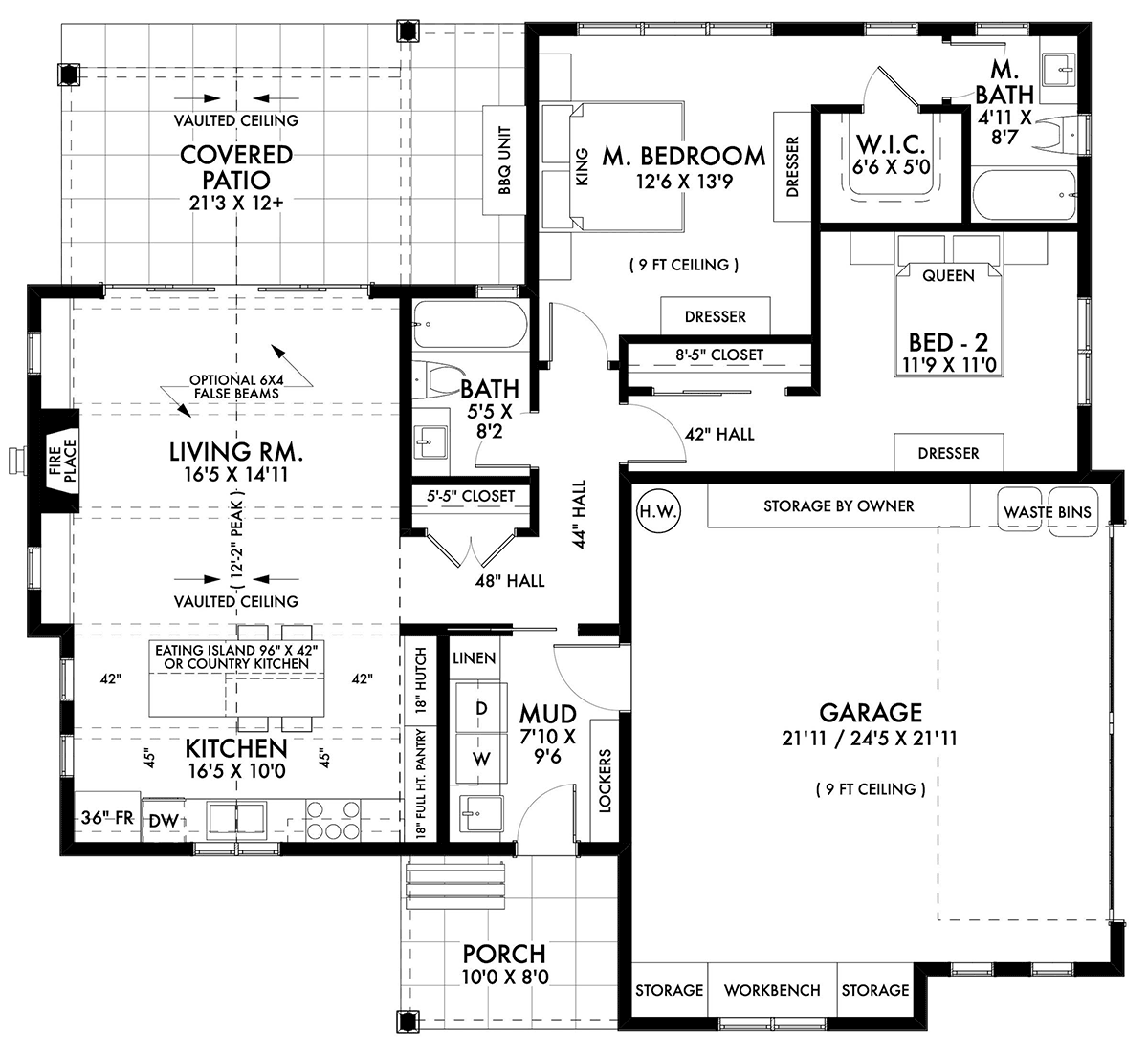 House Plan 42903 Level One