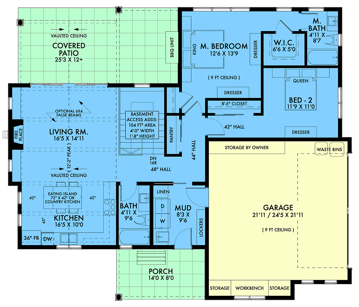 House Plan 42903 Alternate Level One