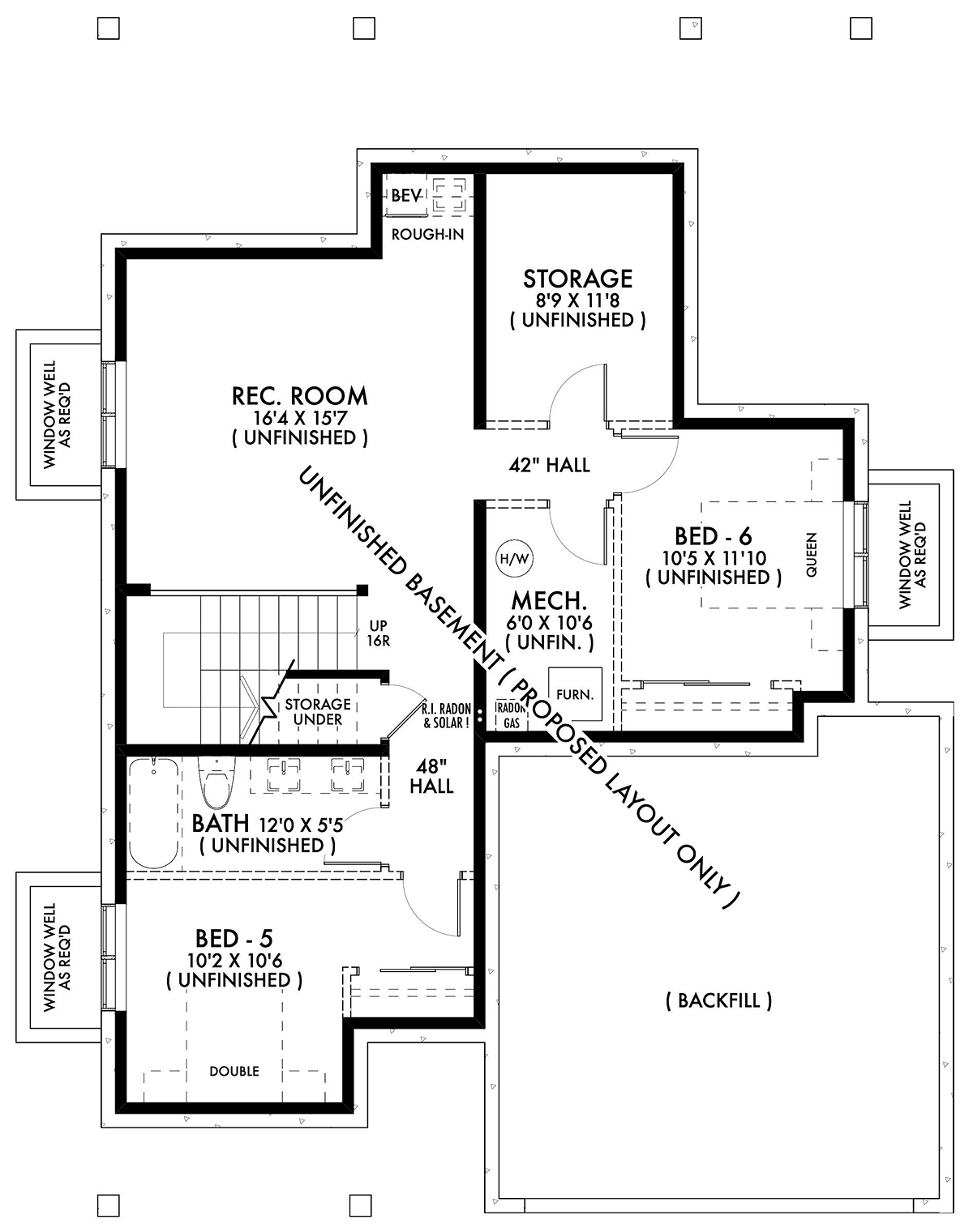 House Plan 42904 Lower Level