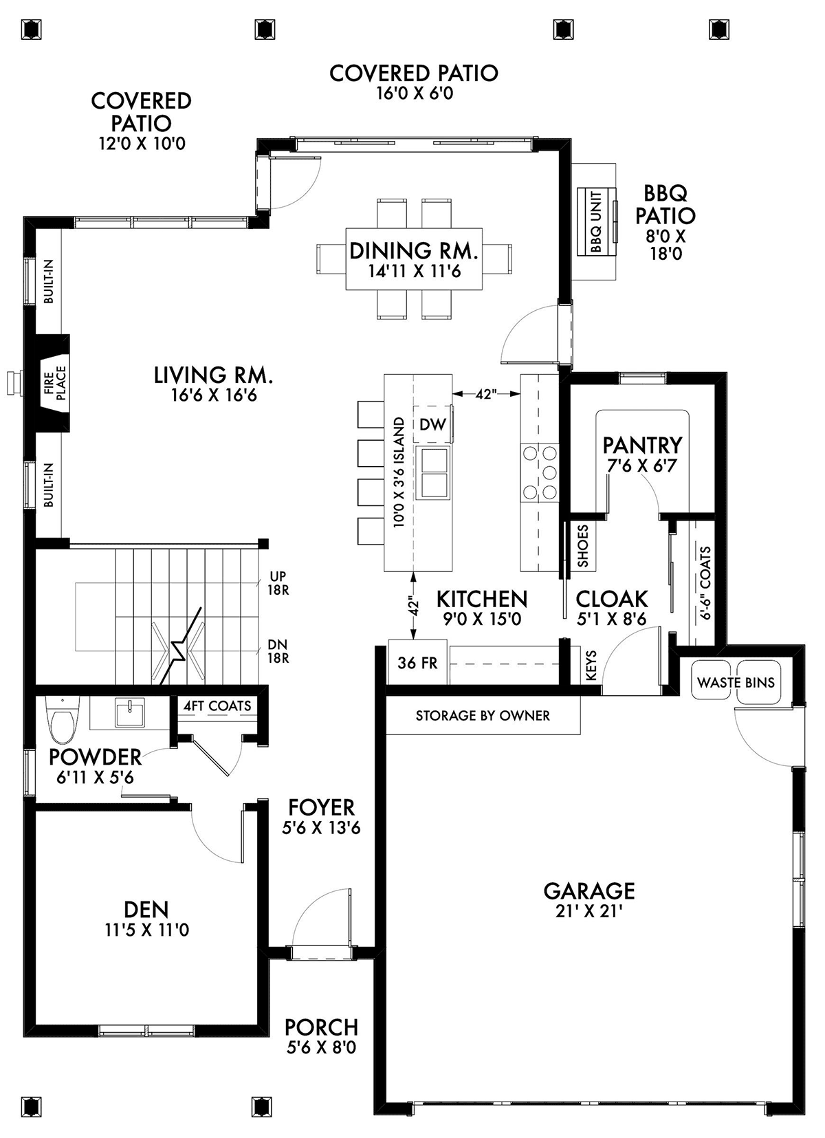 House Plan 42904 Level One