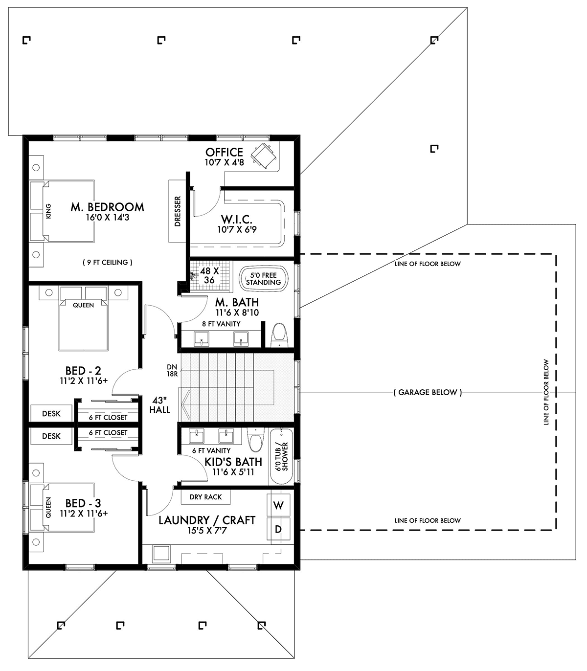 House Plan 42905 Level Two
