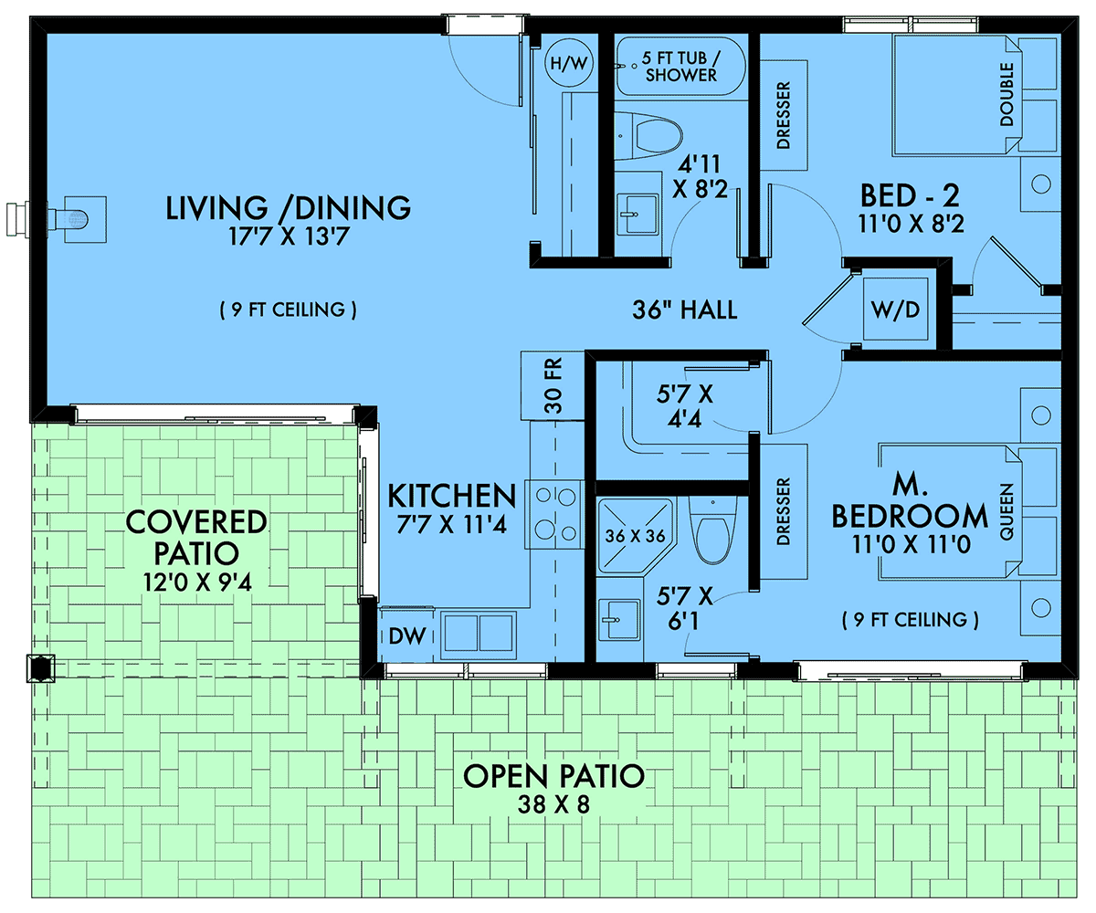 House Plan 42923 Level One