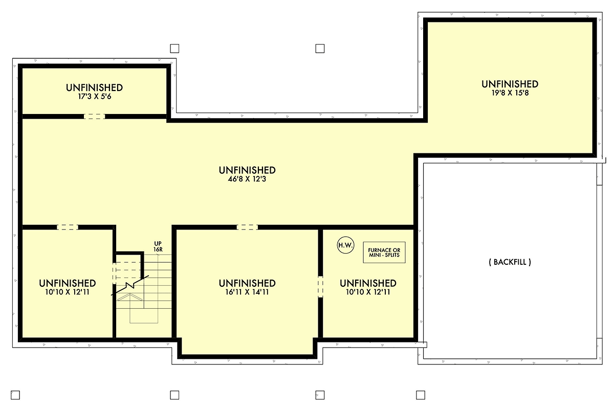House Plan 42948 Lower Level
