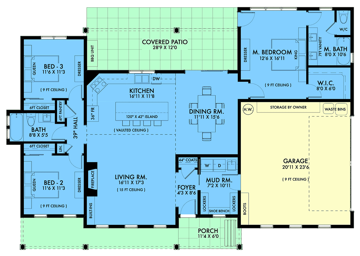 House Plan 42948 Level One