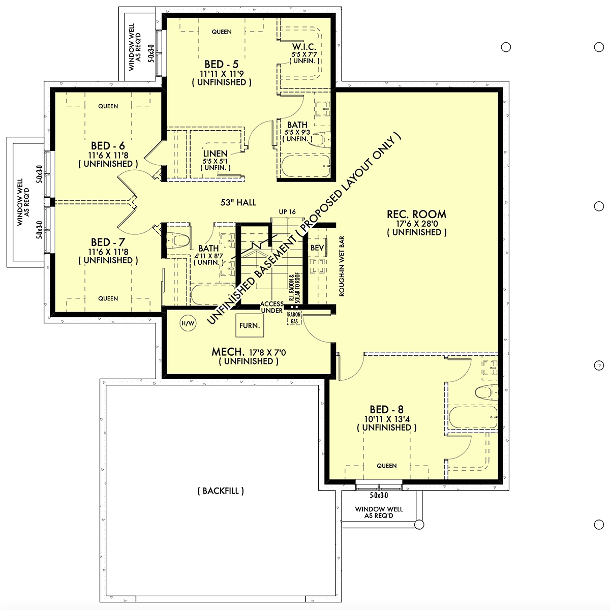 House Plan 42951 Lower Level