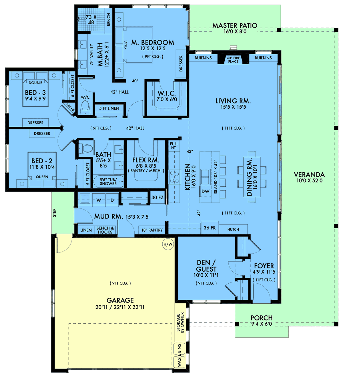 House Plan 42952 Level One