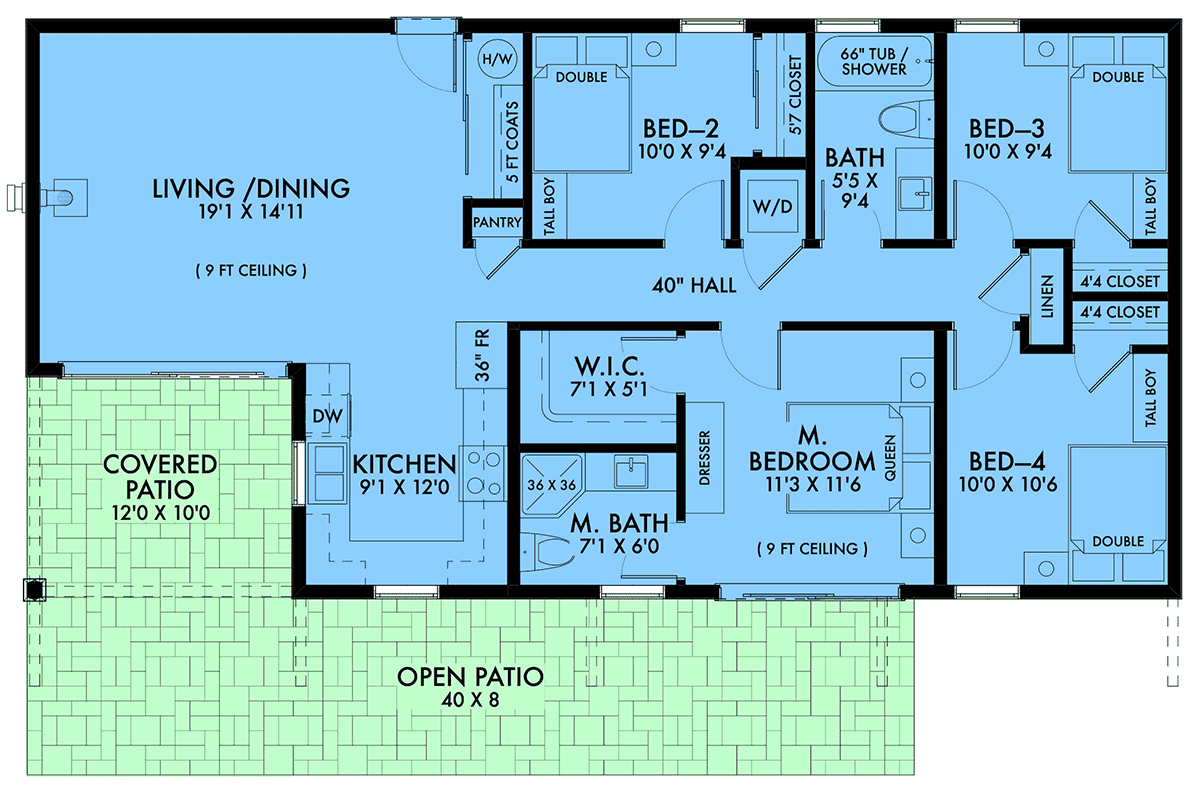 House Plan 42954 Level One