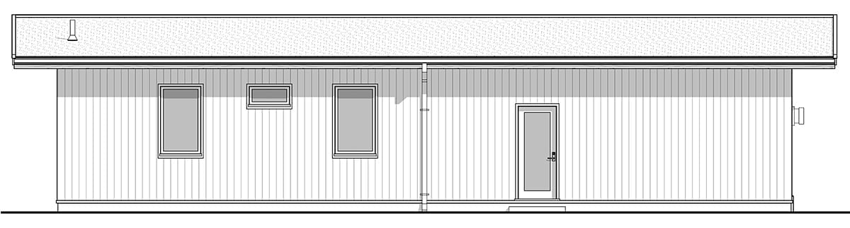 House Plan 42954 Rear Elevation