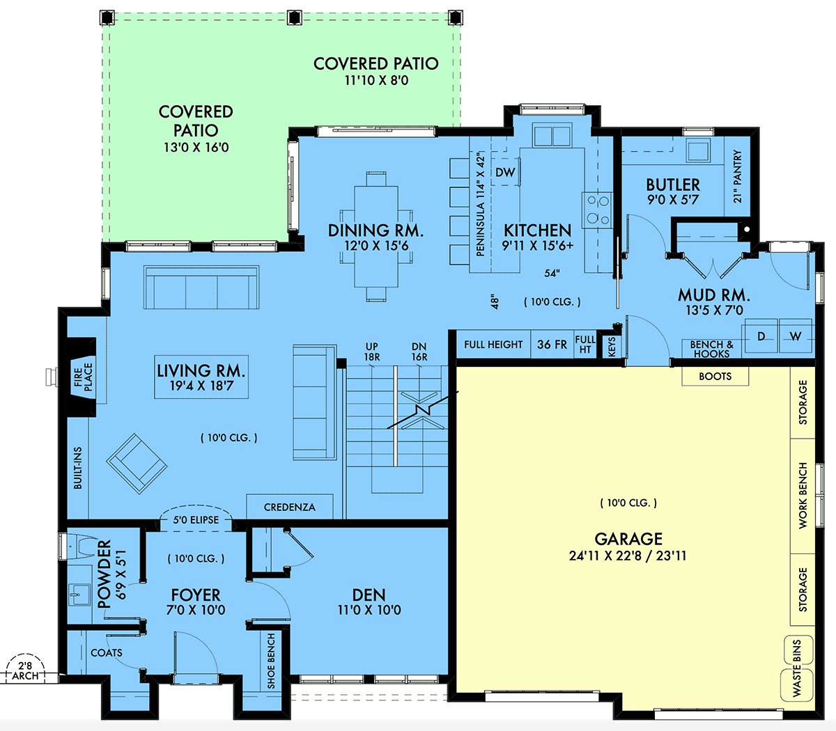 House Plan 42958 Level One