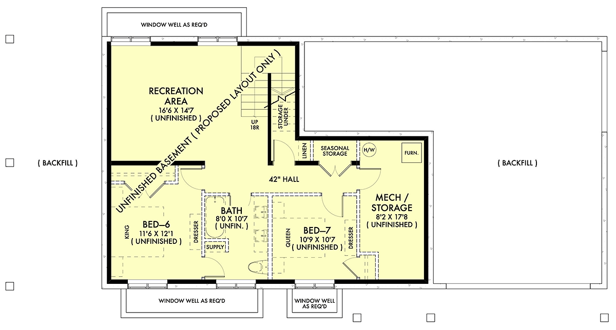 House Plan 42960 Lower Level