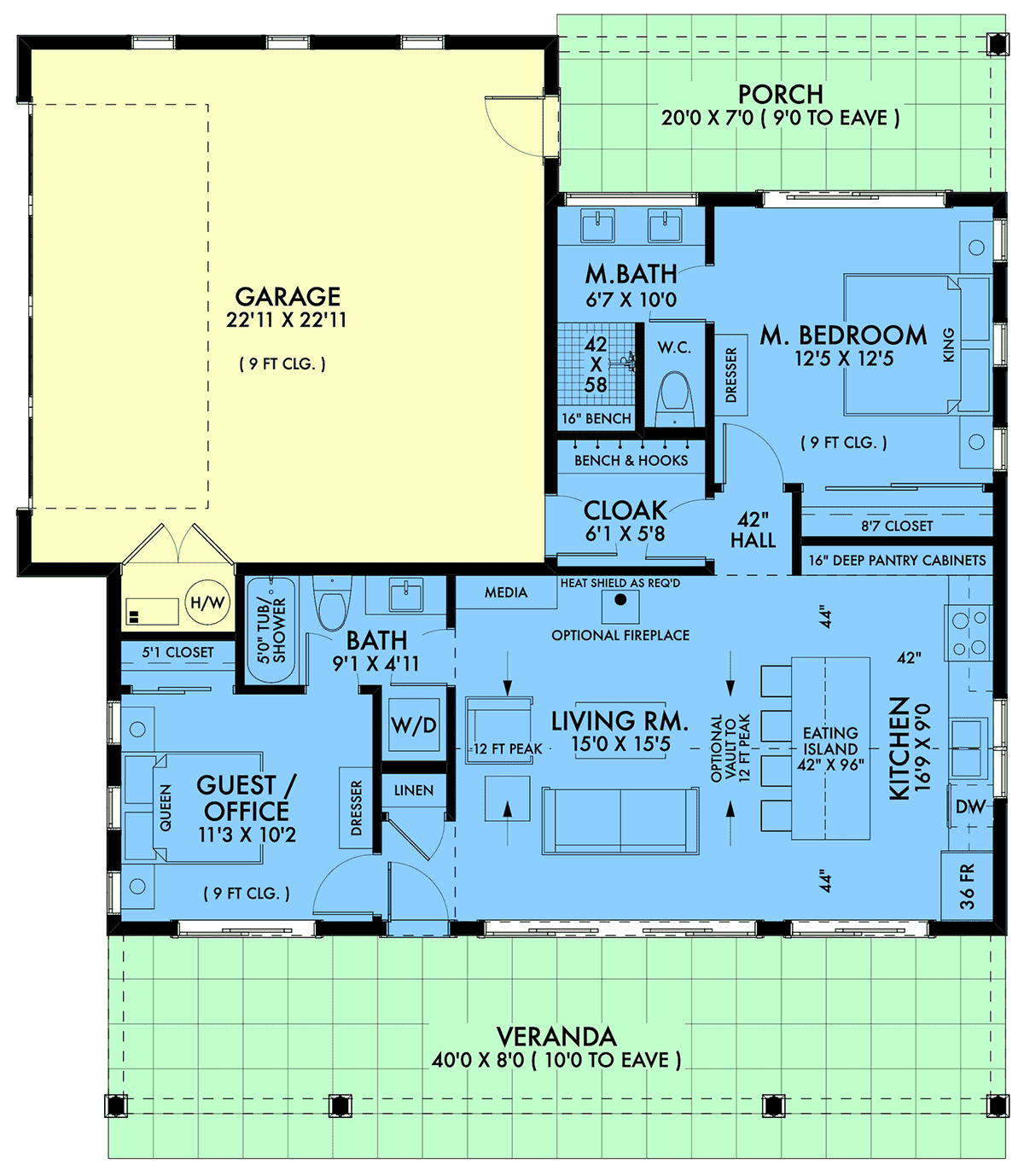 House Plan 42961 Level One