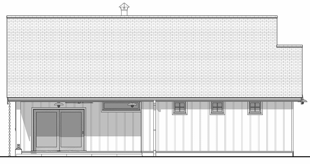 House Plan 42961 Rear Elevation