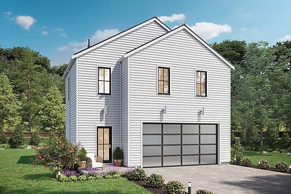 Garage-Living Plan 42962