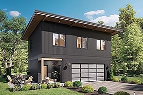 Plan 42964 - 886 Square Feet