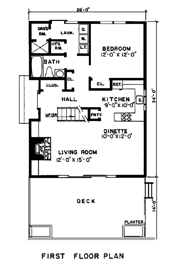 House Plan 43025 Level One