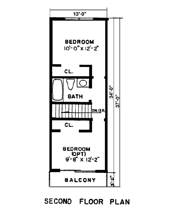 House Plan 43025 Level Two