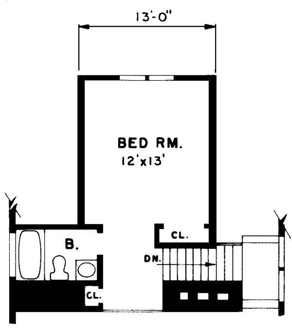 House Plan 43072 Level Two