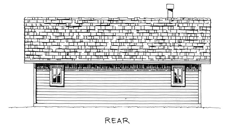 House Plan 43203 Rear Elevation