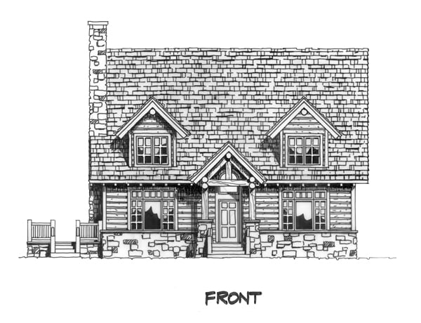 Cabin, Cape Cod, Country Plan with 2049 Sq. Ft., 3 Bedrooms, 3 Bathrooms Picture 3