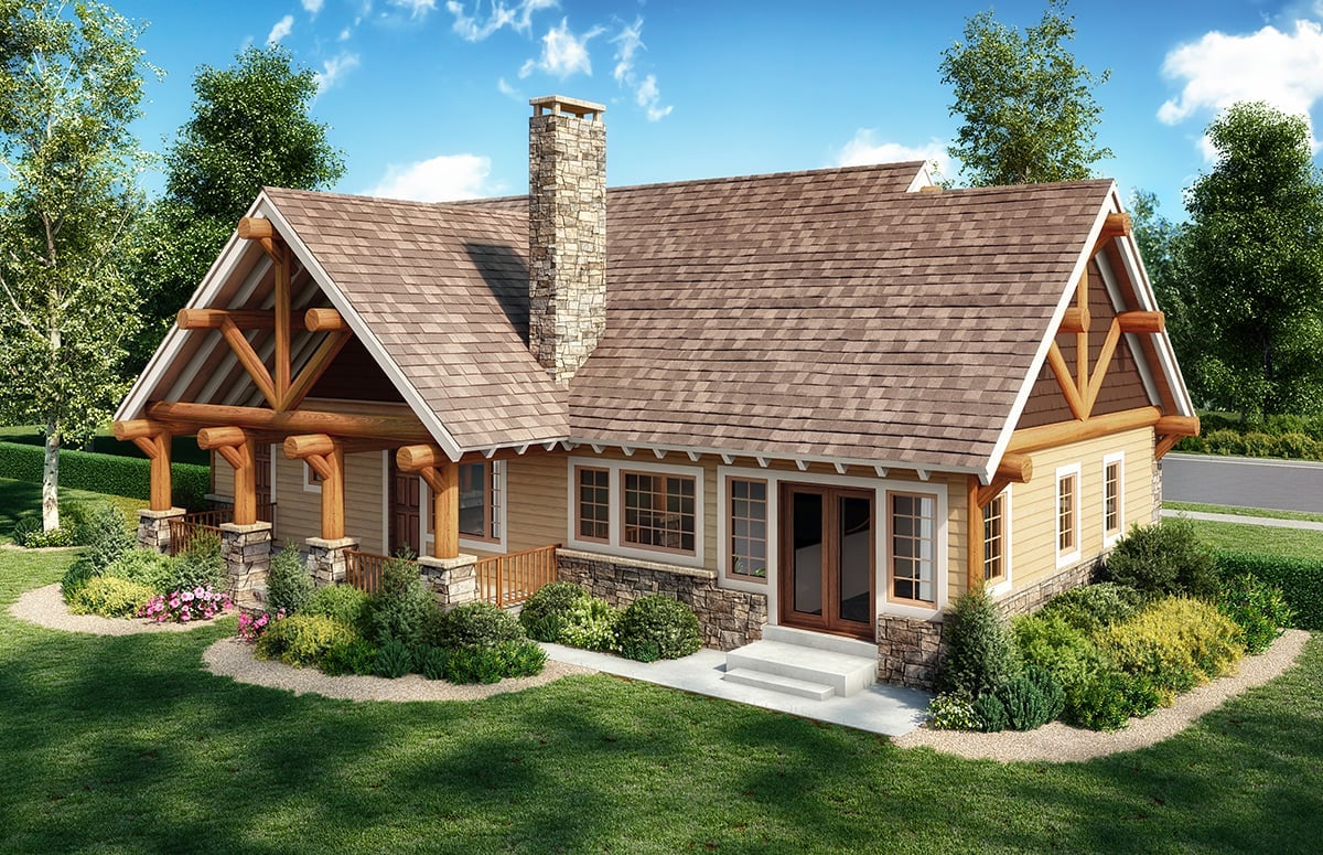 House Plan 43214 Rear Elevation