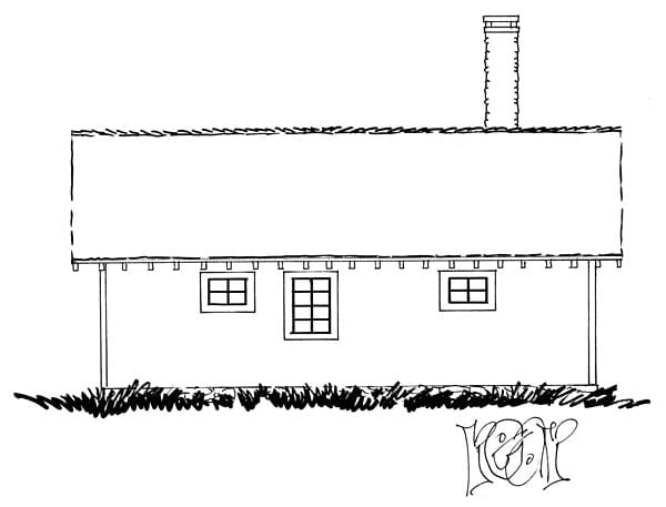 House Plan 43227 Rear Elevation