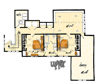 House Plan 43228 Level Two