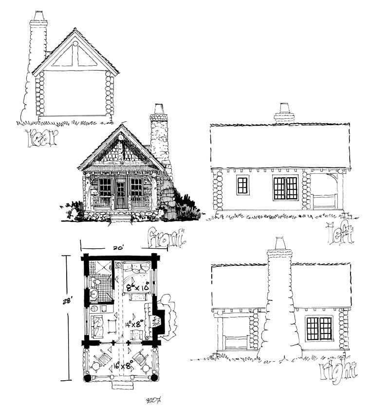 House Plan 43229 Rear Elevation
