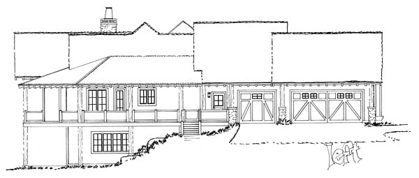 Country, Craftsman, Tudor Plan with 4100 Sq. Ft., 3 Bedrooms, 5 Bathrooms, 3 Car Garage Picture 6