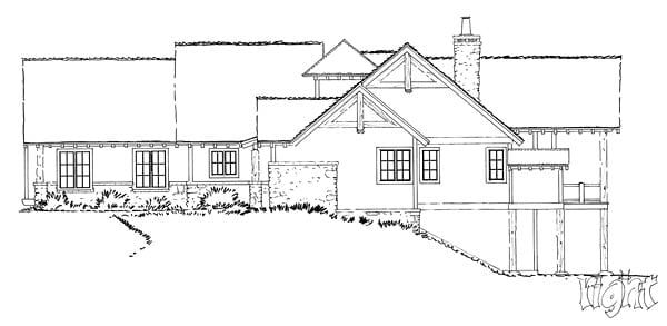 Country, Craftsman, Tudor Plan with 4100 Sq. Ft., 3 Bedrooms, 5 Bathrooms, 3 Car Garage Picture 7