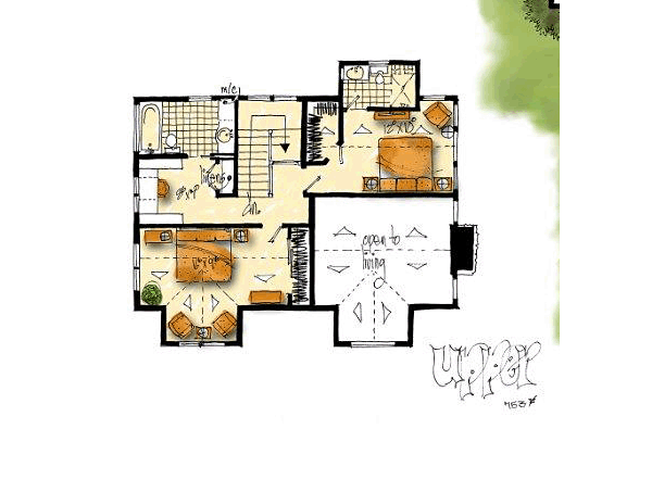 House Plan 43246 Level Two