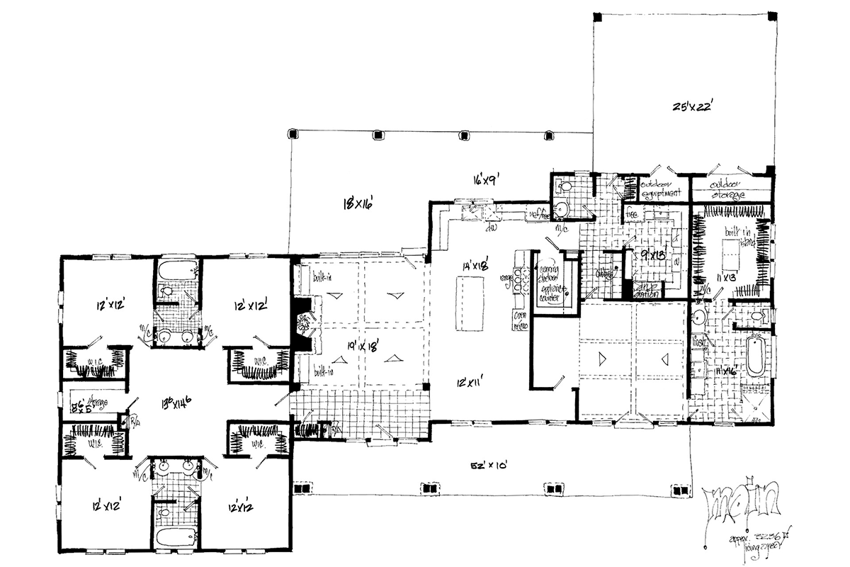 House Plan 43249 Level One