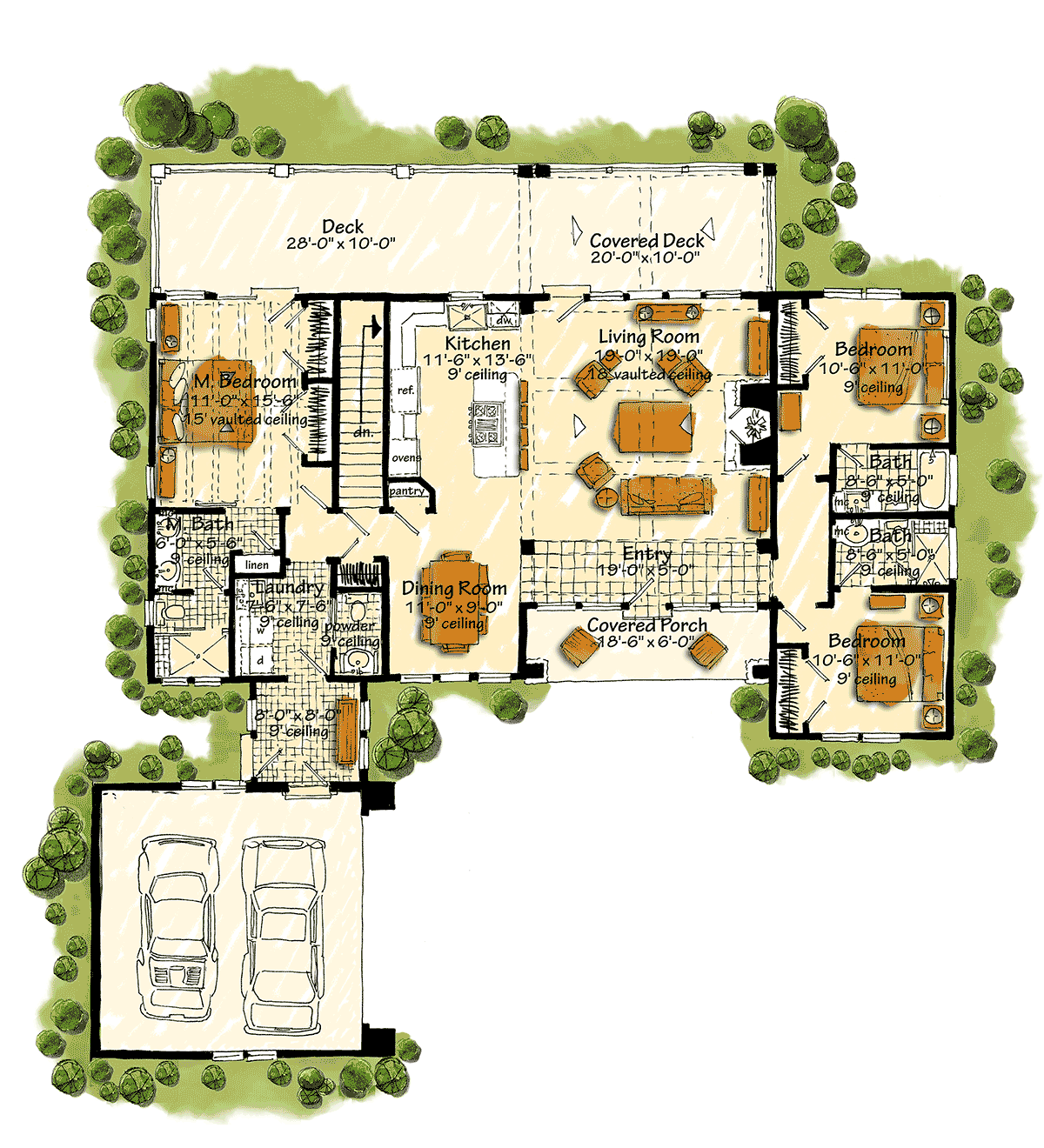 House Plan 43257 Level One