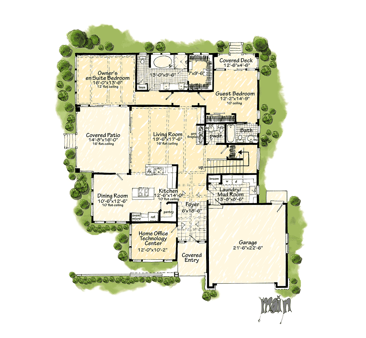 House Plan 43269 Level One