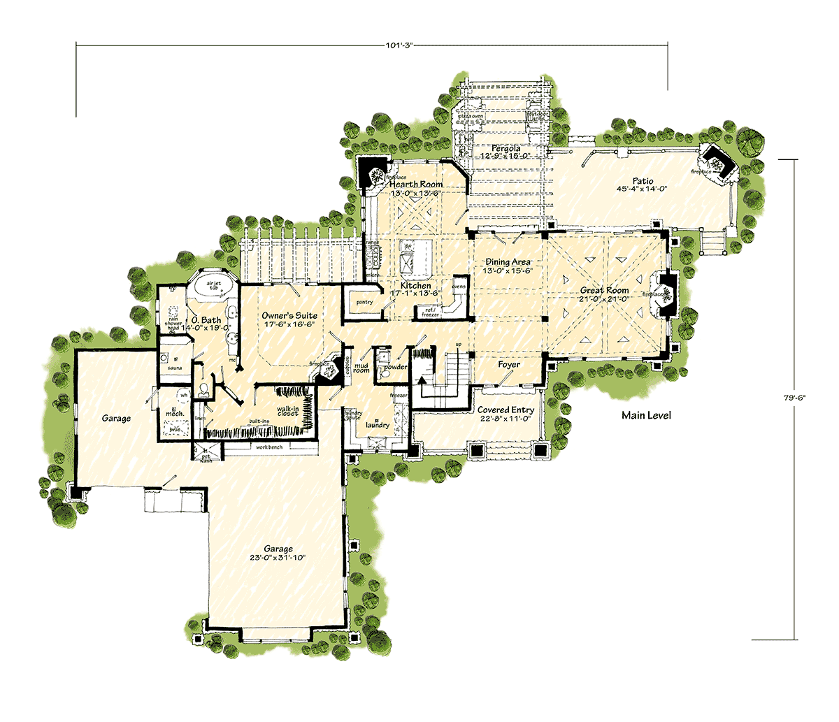 House Plan 43270 Level One