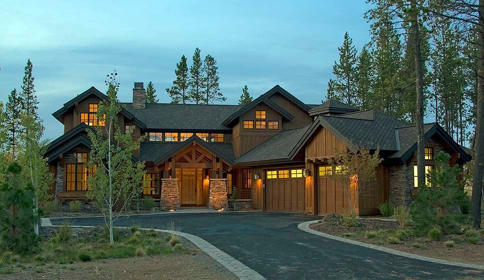 Craftsman, Modern, Prairie Style, Tuscan Plan with 3738 Sq. Ft., 4 Bedrooms, 5 Bathrooms, 3 Car Garage Picture 2